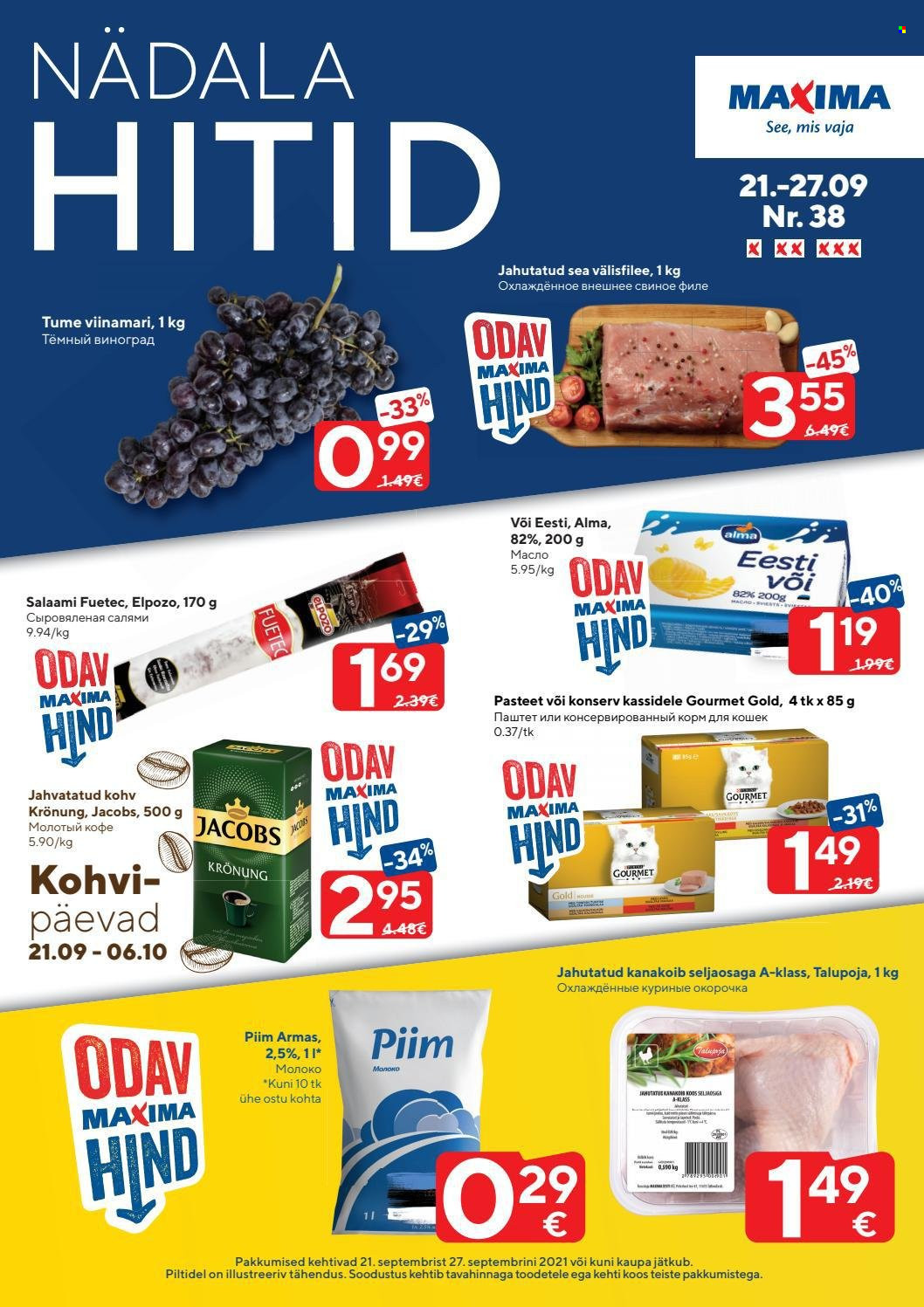 Maxima kliendileht - 21.09.2021 - 27.09.2021. Lehekülg 1