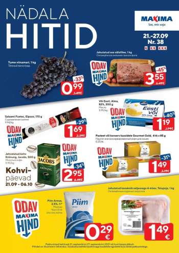 Kaupluse Coop kliendileht - 21.09.2021 - 27.09.2021.