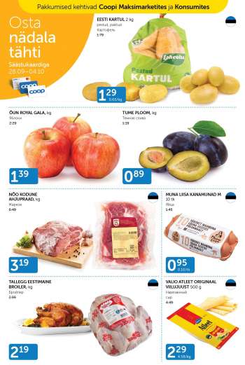 Kaupluse Coop kliendileht - 28.09.2021 - 04.10.2021.