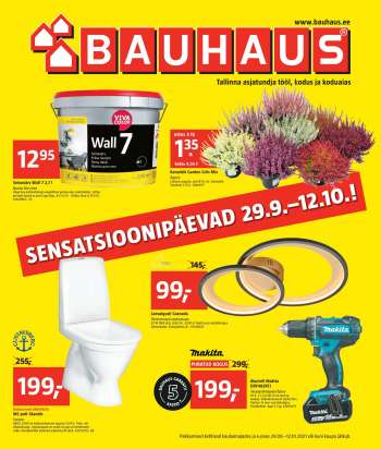Kaupluse Bauhaus kliendileht - 29.09.2021 - 12.10.2021.