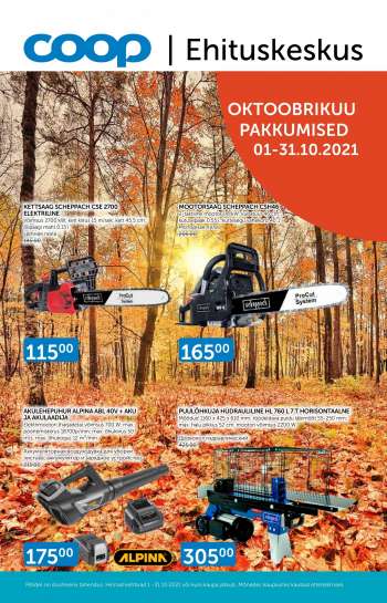 Kaupluse Coop kliendileht - 01.10.2021 - 31.10.2021.