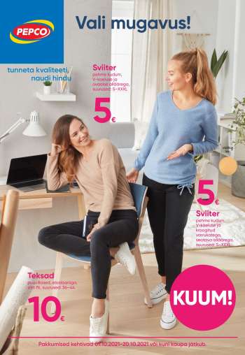 Kaupluse Pepco kliendileht - 07.10.2021 - 20.10.2021.