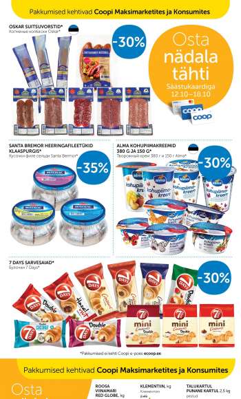 Kaupluse Coop kliendileht - 12.10.2021 - 18.10.2021.