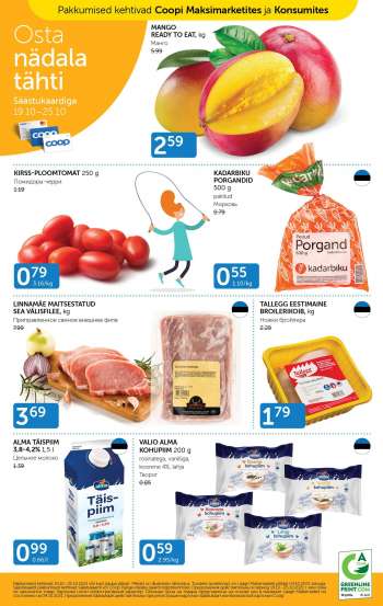 Kaupluse Coop kliendileht - 19.10.2021 - 25.10.2021.