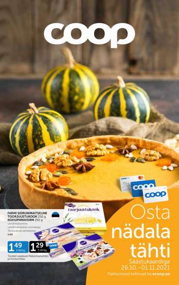 Kaupluse Coop kliendileht - 26.10.2021 - 01.11.2021.
