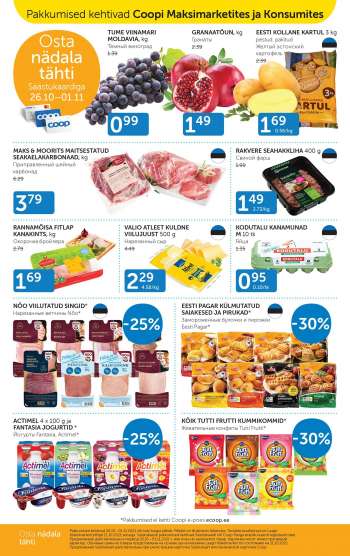 Kaupluse Coop kliendileht - 26.10.2021 - 01.11.2021.