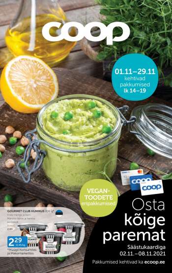 Kaupluse Coop kliendileht - 01.11.2021 - 29.11.2021.