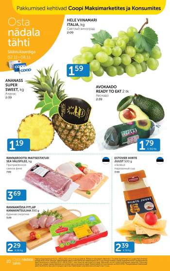 Kaupluse Coop kliendileht - 02.11.2021 - 08.11.2021.