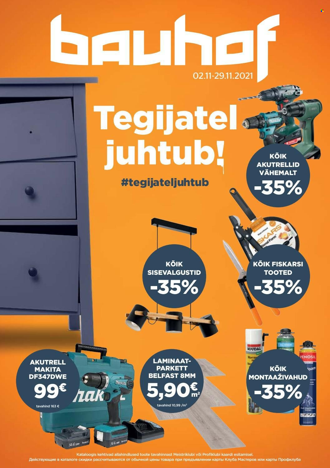 Bauhof kliendileht - 02.11.2021 - 29.11.2021. Lehekülg 1