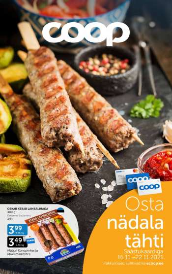 Kaupluse Coop kliendileht - 16.11.2021 - 22.11.2021.