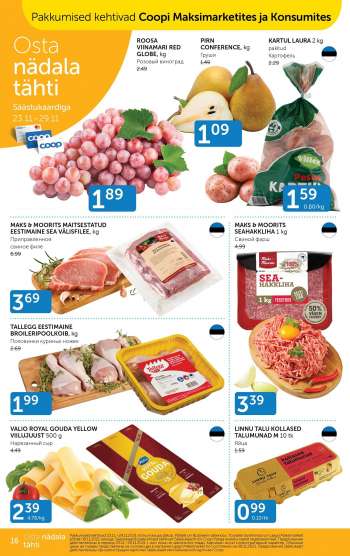 Kaupluse Coop kliendileht - 23.11.2021 - 29.11.2021.
