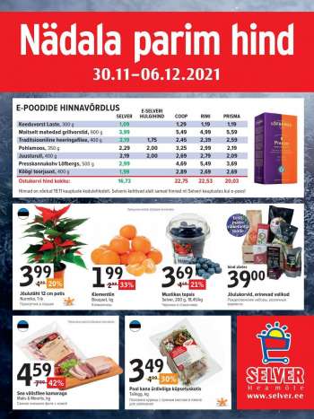 Kaupluse Selver kliendileht - 30.11.2021 - 06.12.2021.