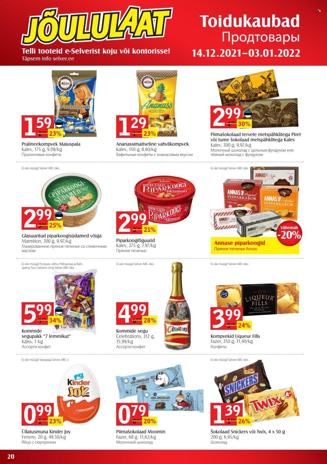 Selver kliendileht - 14.12.2021 - 03.01.2022. Lehekülg 20