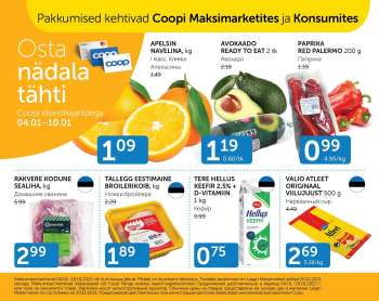 Kaupluse Coop kliendileht - 04.01.2022 - 10.01.2022.