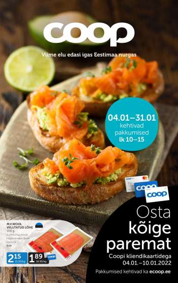 Kaupluse Coop kliendileht - 04.01.2022 - 10.01.2022.