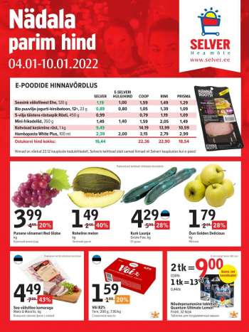 Kaupluse Selver kliendileht - 04.01.2022 - 10.01.2022.