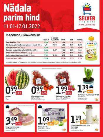 Kaupluse Selver kliendileht - 11.01.2022 - 17.01.2022.