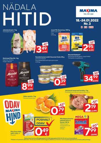 Kaupluse Maxima kliendileht - 18.01.2022 - 24.01.2022.