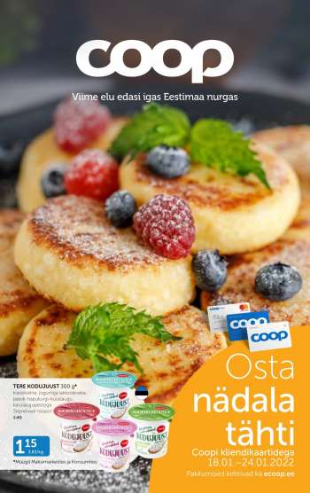 Kaupluse Coop kliendileht - 18.01.2022 - 24.01.2022.