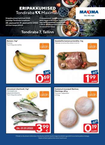 Kaupluse Maxima kliendileht - 25.01.2022 - 31.01.2022.