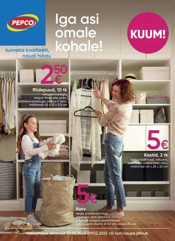 Kaupluse Pepco kliendileht - 03.02.2022 - 09.02.2022.