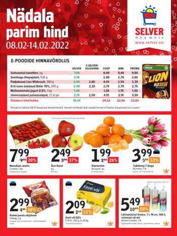 Kaupluse Selver kliendileht - 08.02.2022 - 14.02.2022.