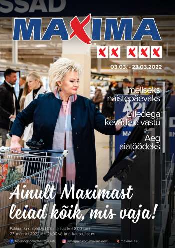 Kaupluse Maxima kliendileht - 03.03.2022 - 23.03.2022.