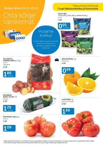 Kaupluse Coop kliendileht - 15.03.2022 - 21.03.2022.