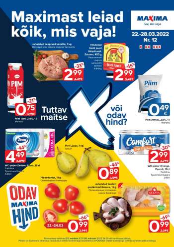 Kaupluse Maxima kliendileht - 22.03.2022 - 28.03.2022.