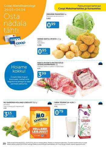 Kaupluse Coop kliendileht - 28.03.2022 - 04.04.2022.