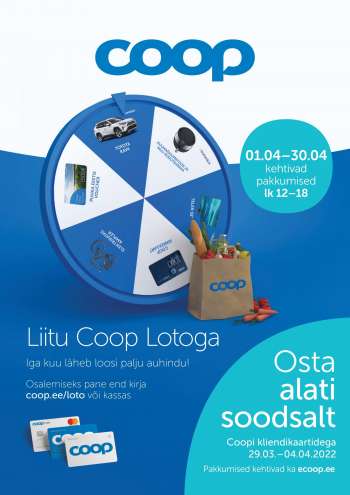 Kaupluse Coop kliendileht - 01.04.2022 - 30.04.2022.