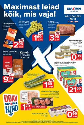 Kaupluse Maxima kliendileht - 04.04.2022 - 11.04.2022.