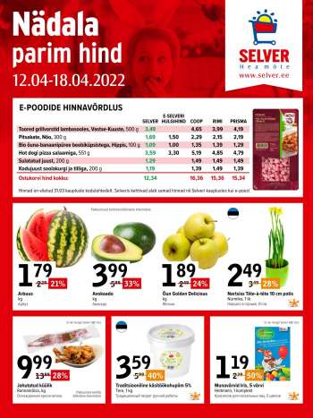 Kaupluse Selver kliendileht - 12.04.2022 - 18.04.2022.