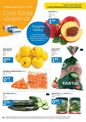 Kaupluse Coop kliendileht - 19.04.2022 - 25.04.2022.