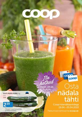 Kaupluse Coop kliendileht - 19.04.2022 - 25.04.2022.