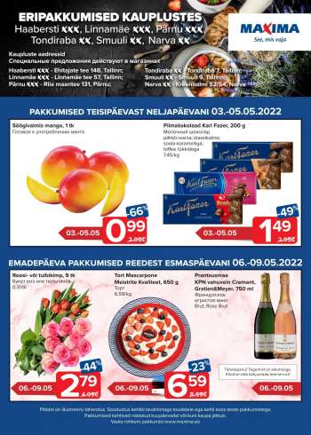 Kaupluse Maxima kliendileht - 03.05.2022 - 05.05.2022.