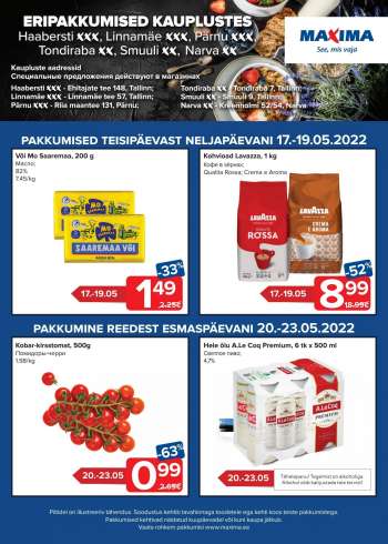 Kaupluse Maxima kliendileht - 17.05.2022 - 23.05.2022.