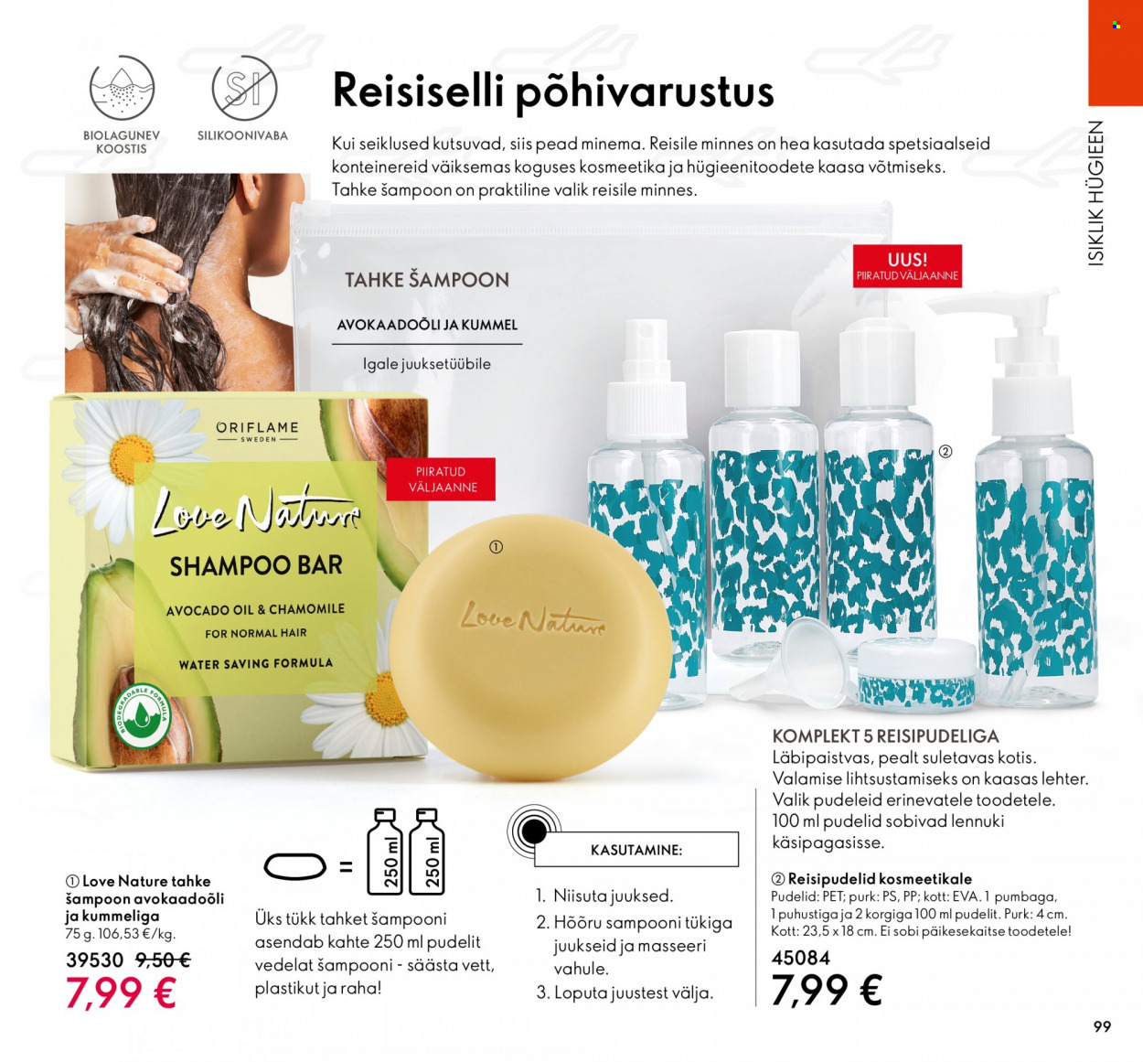 thumbnail - Kaupluse Oriflame kliendileht - 18.05.2022 - 07.06.2022 - soodustooted - Love Nature, shampoo, šampoon. Lehekülg 99.