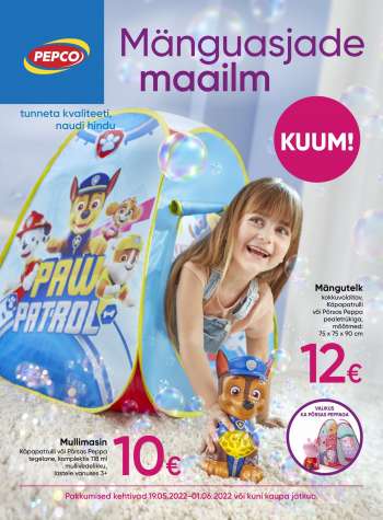 Kaupluse Pepco kliendileht - 19.05.2022 - 01.06.2022.