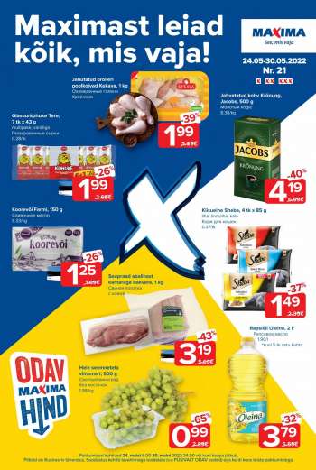Kaupluse Maxima kliendileht - 24.05.2022 - 30.05.2022.