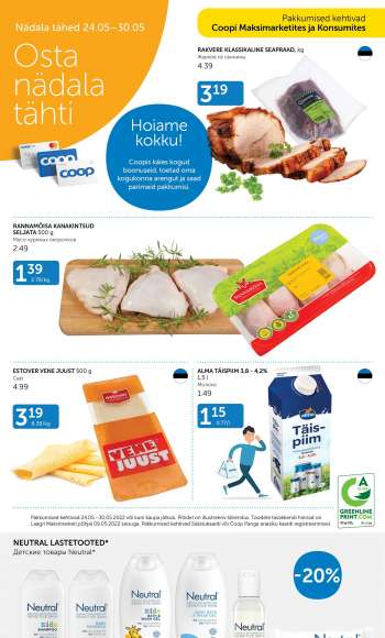 Kaupluse Coop kliendileht - 24.05.2022 - 30.05.2022.