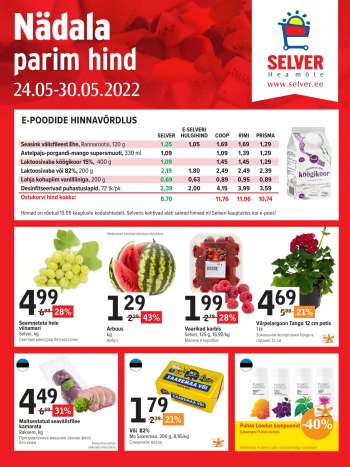 Kaupluse Selver kliendileht - 24.05.2022 - 30.05.2022.