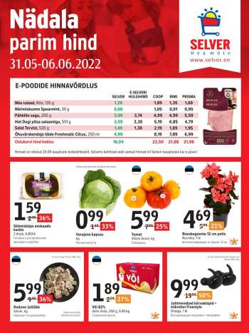 Kaupluse Selver kliendileht - 31.05.2022 - 06.06.2022.