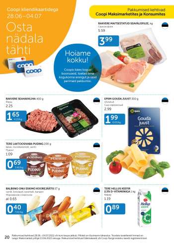 Kaupluse Coop kliendileht - 28.06.2022 - 04.07.2022.