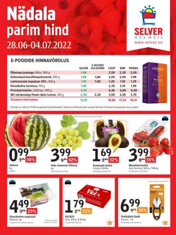 Kaupluse Selver kliendileht - 28.06.2022 - 04.07.2022.