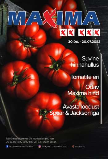 Kaupluse Maxima kliendileht - 30.06.2022 - 20.07.2022.