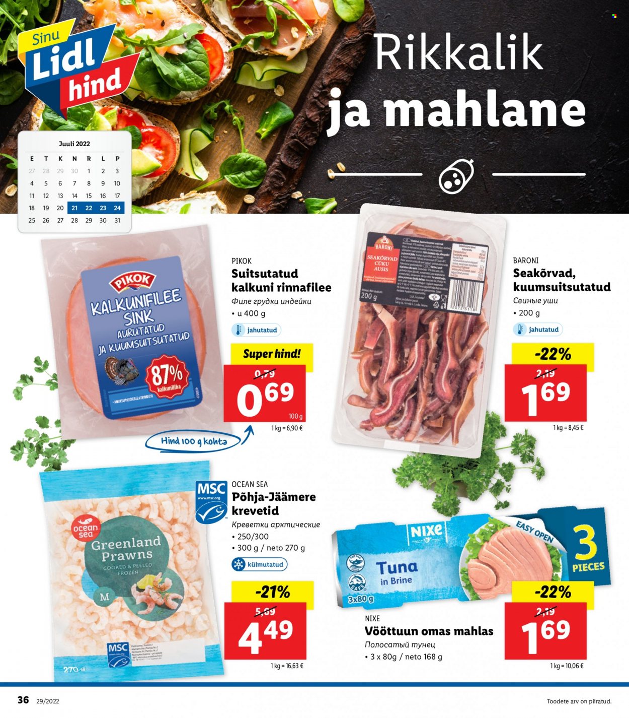Lidl kliendileht - 18.07.2022 - 24.07.2022. Lehekülg 36