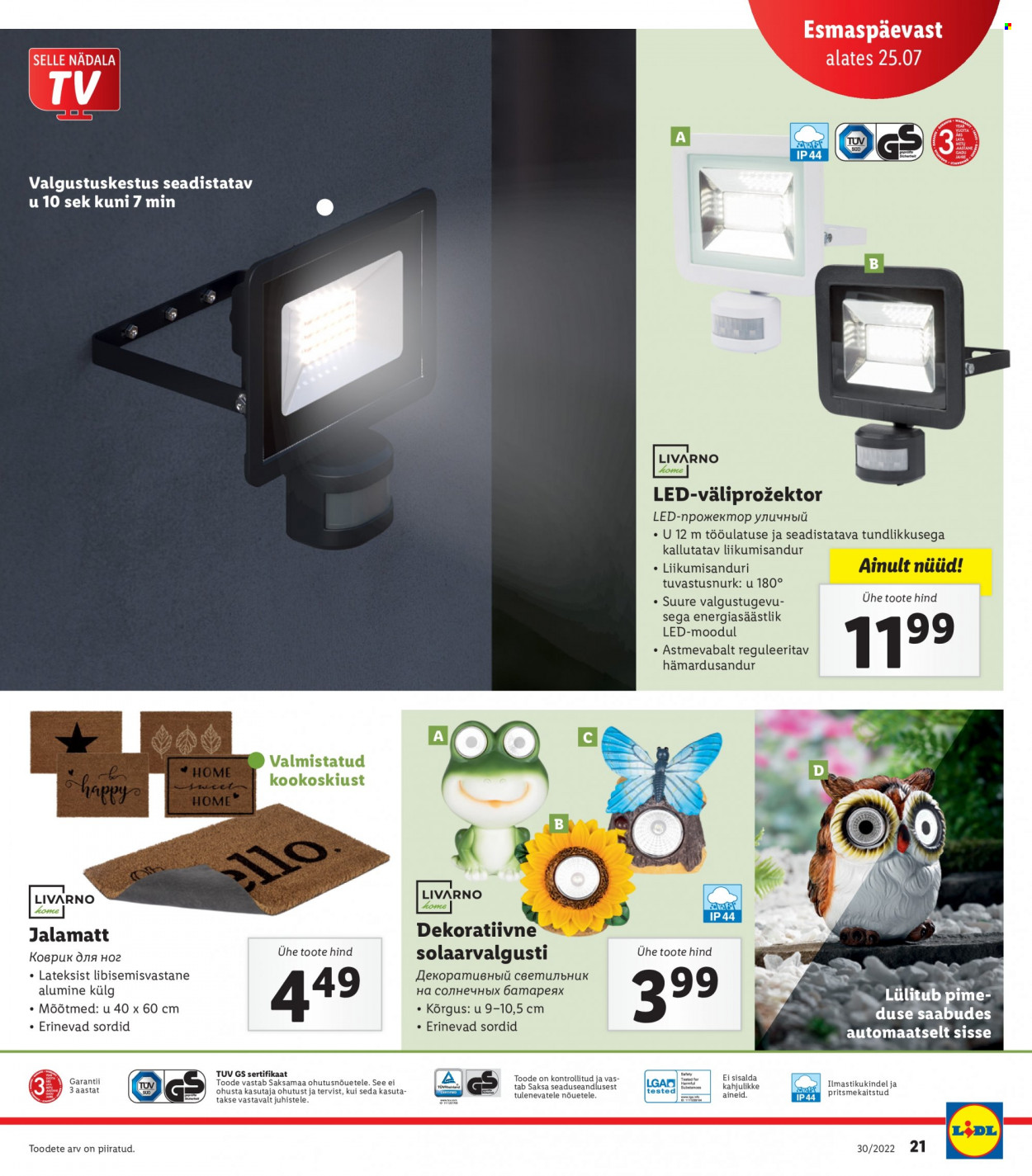 Lidl kliendileht - 25.07.2022 - 31.07.2022. Lehekülg 21