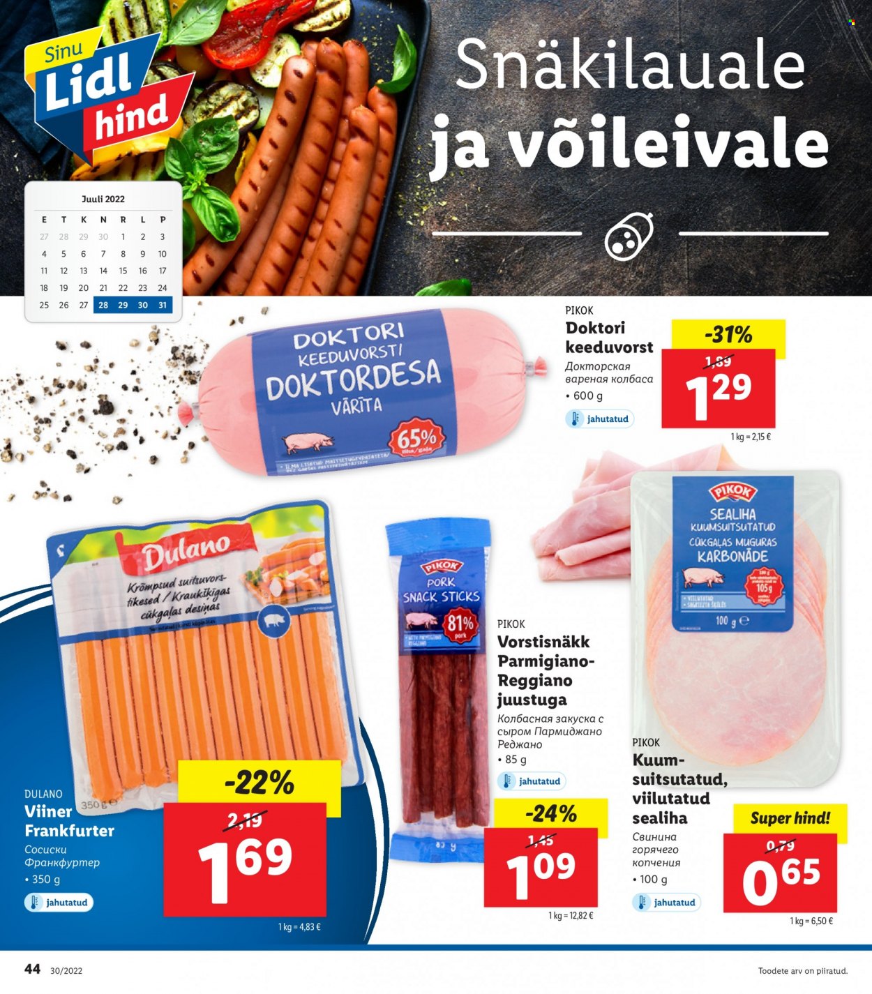 Lidl kliendileht - 25.07.2022 - 31.07.2022. Lehekülg 44