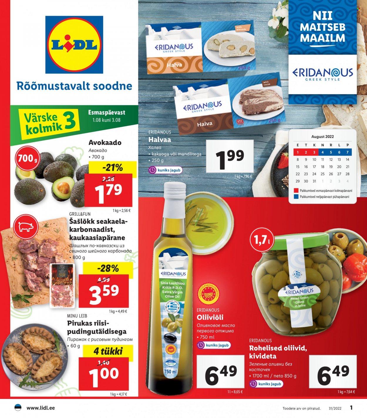 Lidl kliendileht - 01.08.2022 - 07.08.2022. Lehekülg 1